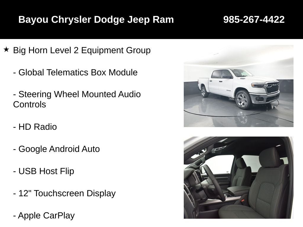 2026 RAM Ram 1500 RAM 1500 BIG HORN CREW CAB 4X2 5'7' BOX