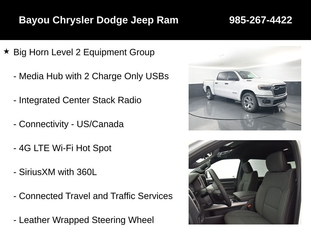 2026 RAM Ram 1500 RAM 1500 BIG HORN CREW CAB 4X2 5'7' BOX