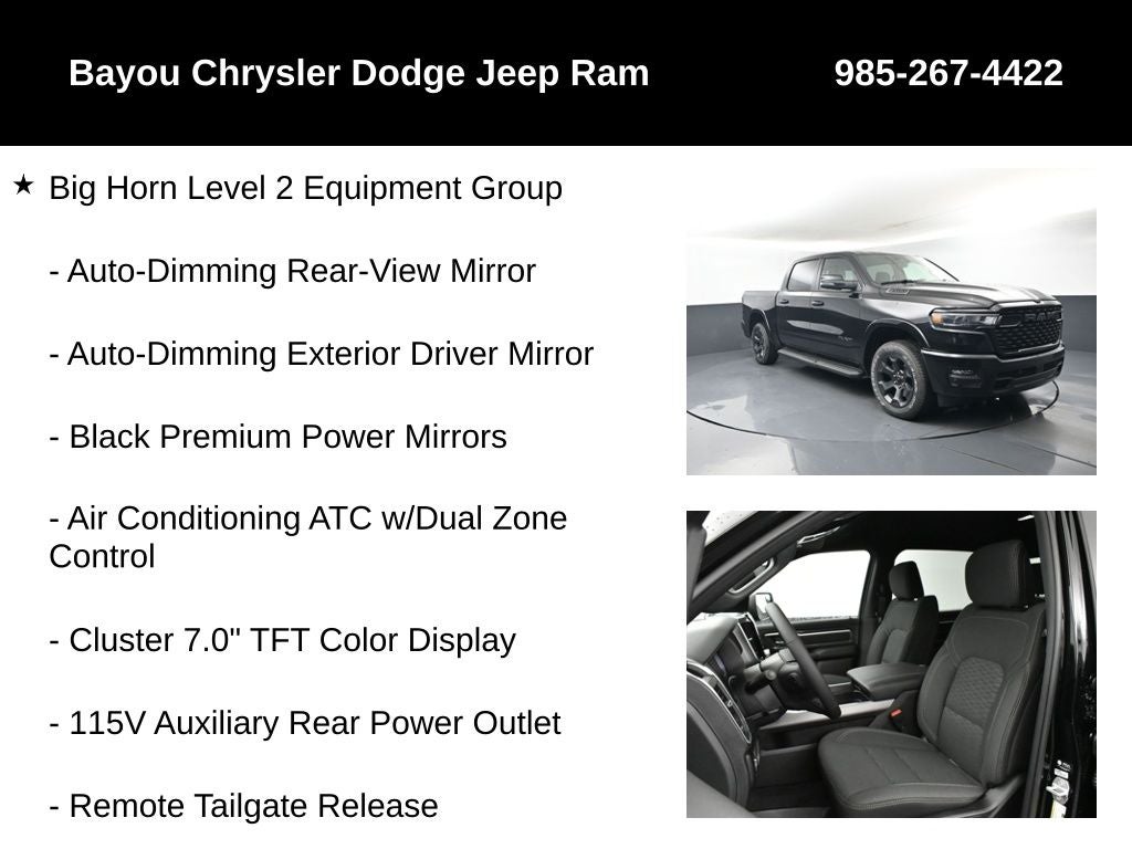 2026 RAM Ram 1500 RAM 1500 BIG HORN CREW CAB 4X4 5'7' BOX