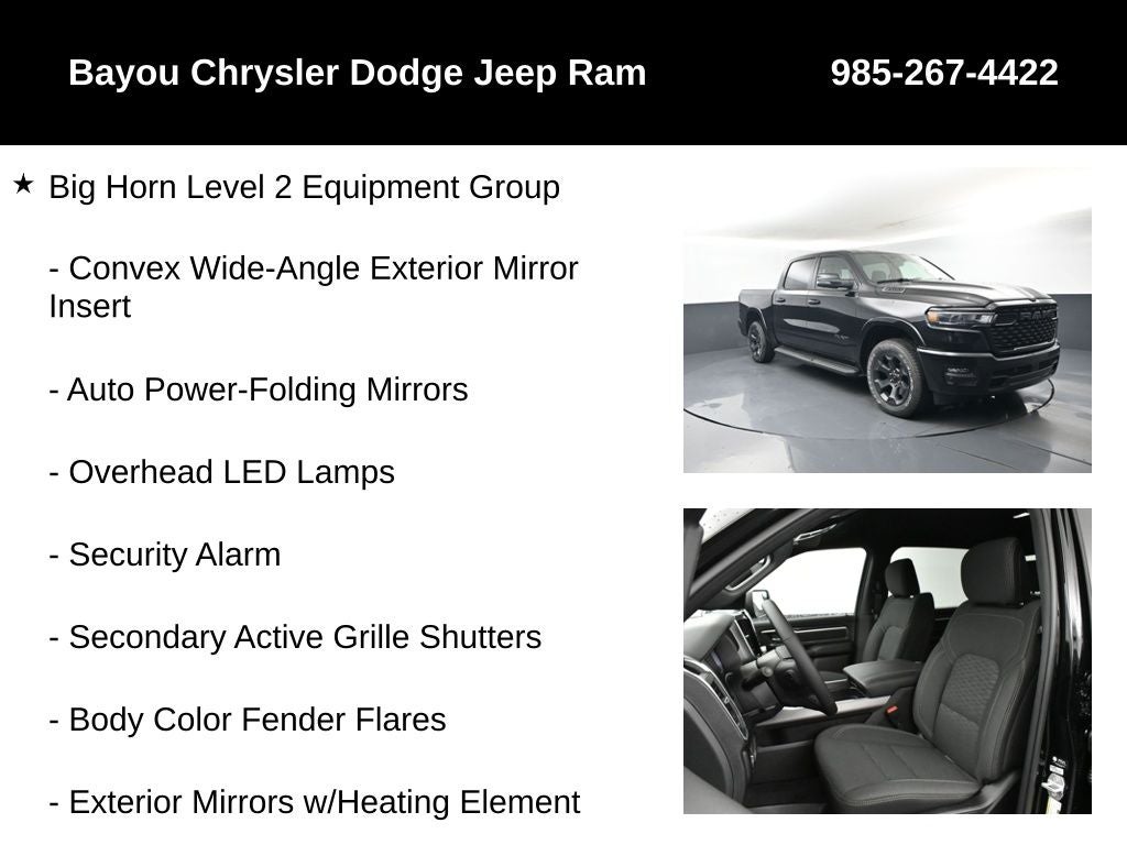 2026 RAM Ram 1500 RAM 1500 BIG HORN CREW CAB 4X4 5'7' BOX