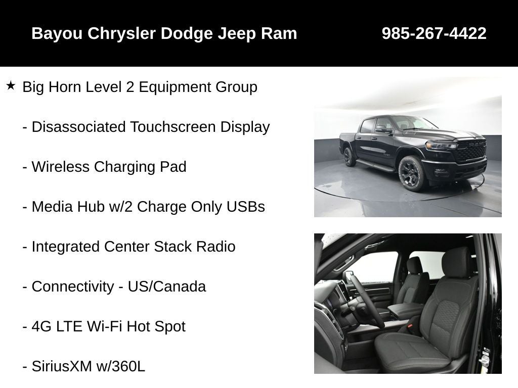 2026 RAM Ram 1500 RAM 1500 BIG HORN CREW CAB 4X4 5'7' BOX