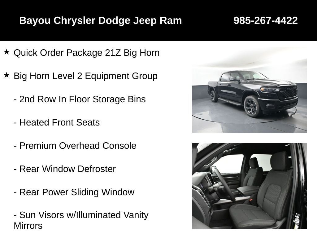 2026 RAM Ram 1500 RAM 1500 BIG HORN CREW CAB 4X4 5'7' BOX