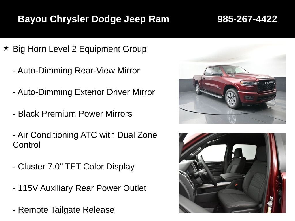 2026 RAM Ram 1500 RAM 1500 BIG HORN CREW CAB 4X4 5'7' BOX