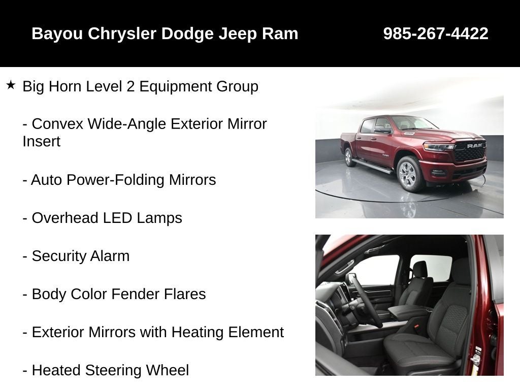 2026 RAM Ram 1500 RAM 1500 BIG HORN CREW CAB 4X4 5'7' BOX