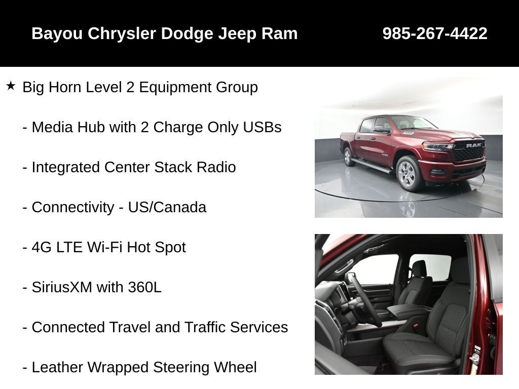 2026 RAM Ram 1500 RAM 1500 BIG HORN CREW CAB 4X4 5'7' BOX