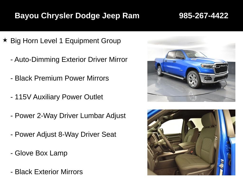 2025 RAM Ram 1500 RAM 1500 BIG HORN CREW CAB 4X4 5'7' BOX