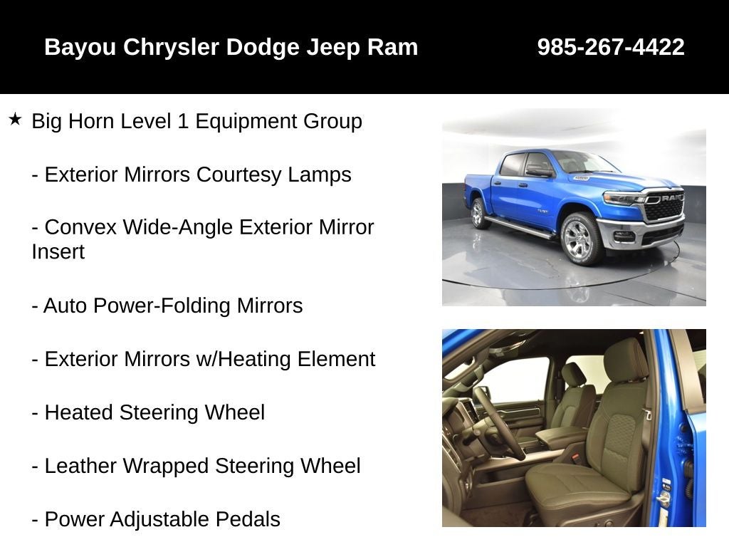 2025 RAM Ram 1500 RAM 1500 BIG HORN CREW CAB 4X4 5'7' BOX