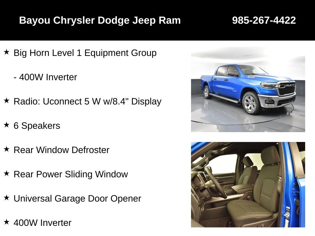 2025 RAM Ram 1500 RAM 1500 BIG HORN CREW CAB 4X4 5'7' BOX