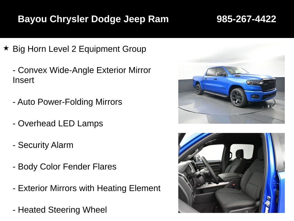 2026 RAM Ram 1500 RAM 1500 BIG HORN CREW CAB 4X4 5'7' BOX