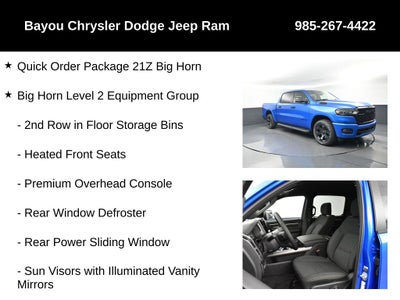 2026 RAM Ram 1500 RAM 1500 BIG HORN CREW CAB 4X4 5'7' BOX