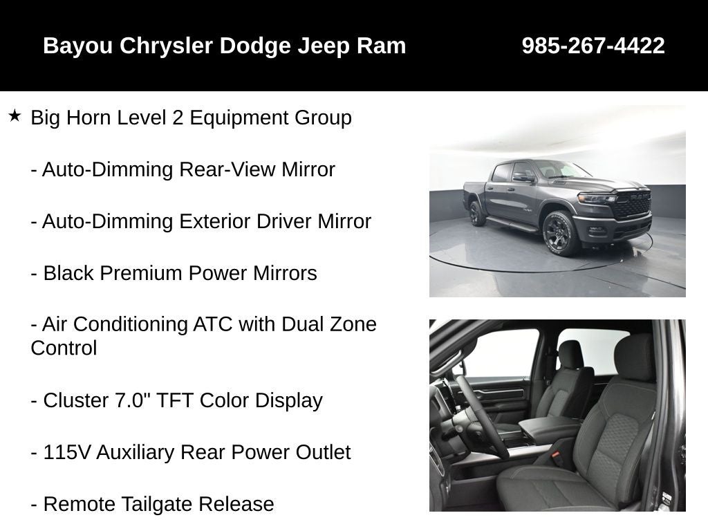 2026 RAM Ram 1500 RAM 1500 BIG HORN CREW CAB 4X4 5'7' BOX