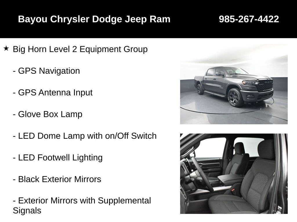 2026 RAM Ram 1500 RAM 1500 BIG HORN CREW CAB 4X4 5'7' BOX