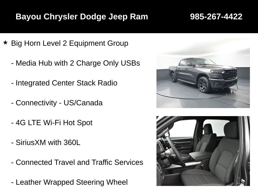 2026 RAM Ram 1500 RAM 1500 BIG HORN CREW CAB 4X4 5'7' BOX