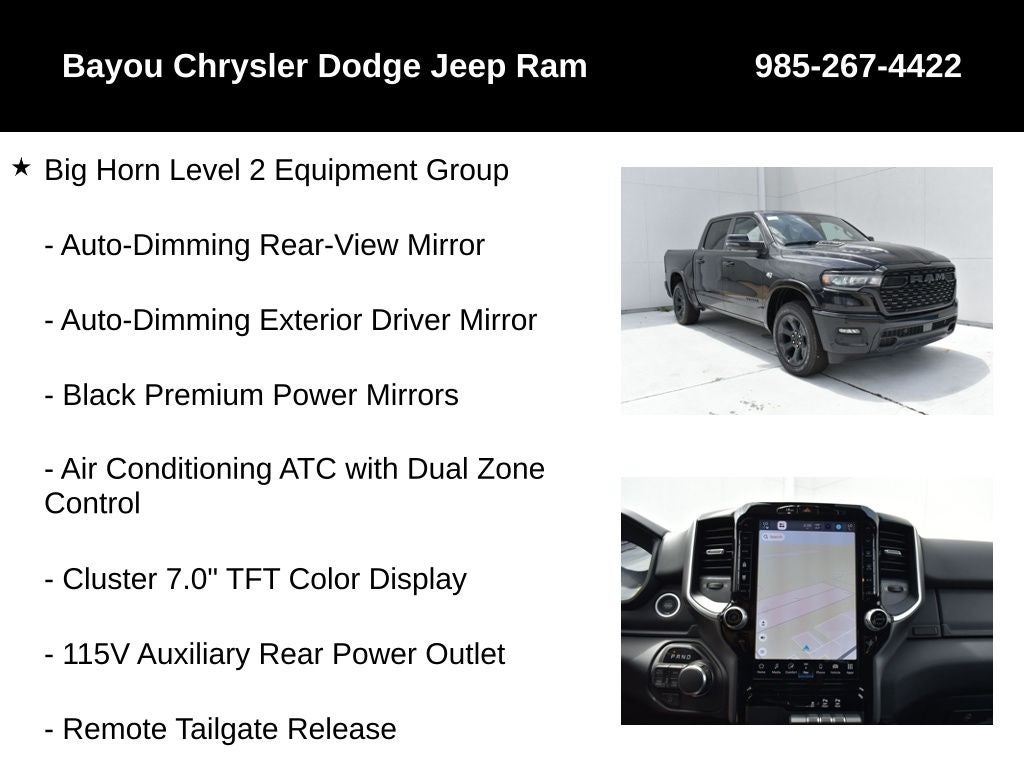 2026 RAM Ram 1500 RAM 1500 BIG HORN CREW CAB 4X4 5'7' BOX