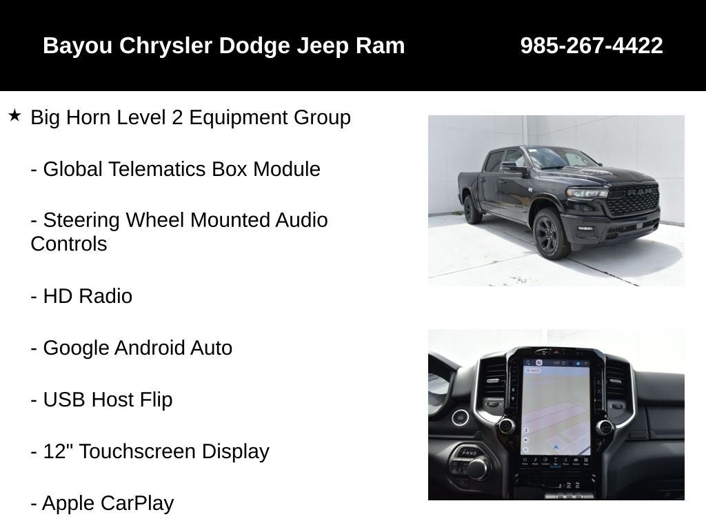 2026 RAM Ram 1500 RAM 1500 BIG HORN CREW CAB 4X4 5'7' BOX