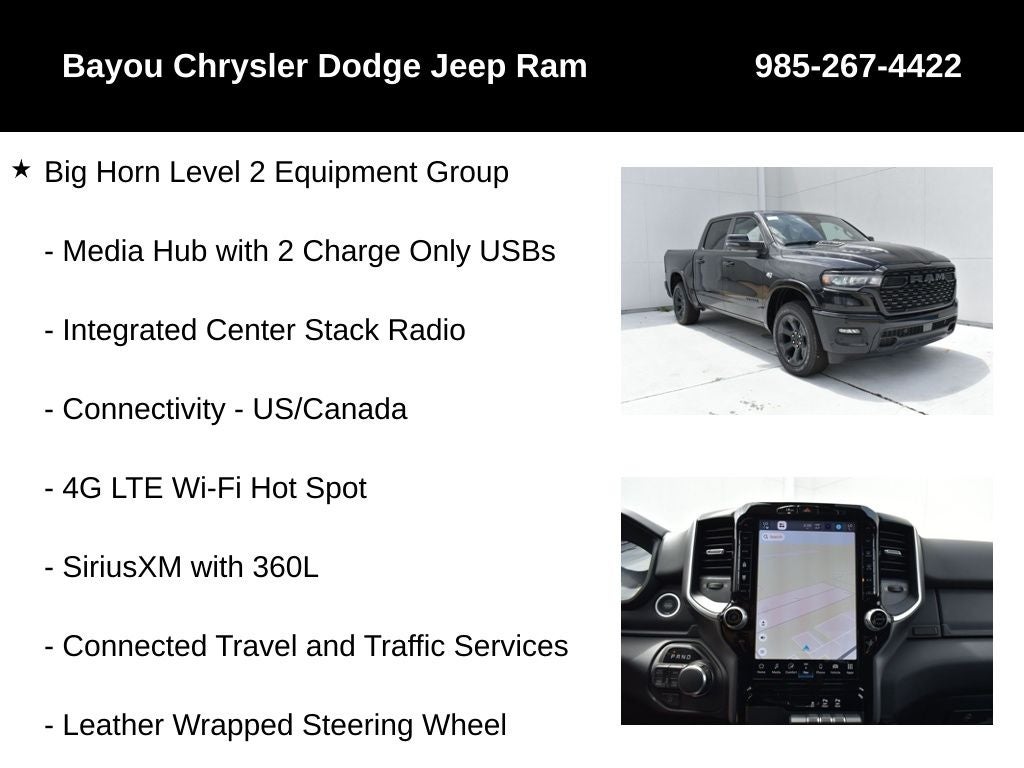 2026 RAM Ram 1500 RAM 1500 BIG HORN CREW CAB 4X4 5'7' BOX