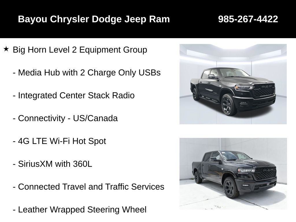 2026 RAM 1500 RAM 1500 BIG HORN CREW CAB 4X4 5'7' BOX