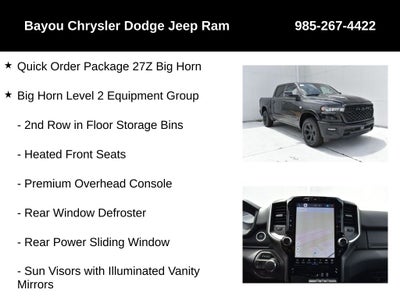 2026 RAM Ram 1500 RAM 1500 BIG HORN CREW CAB 4X4 5'7' BOX