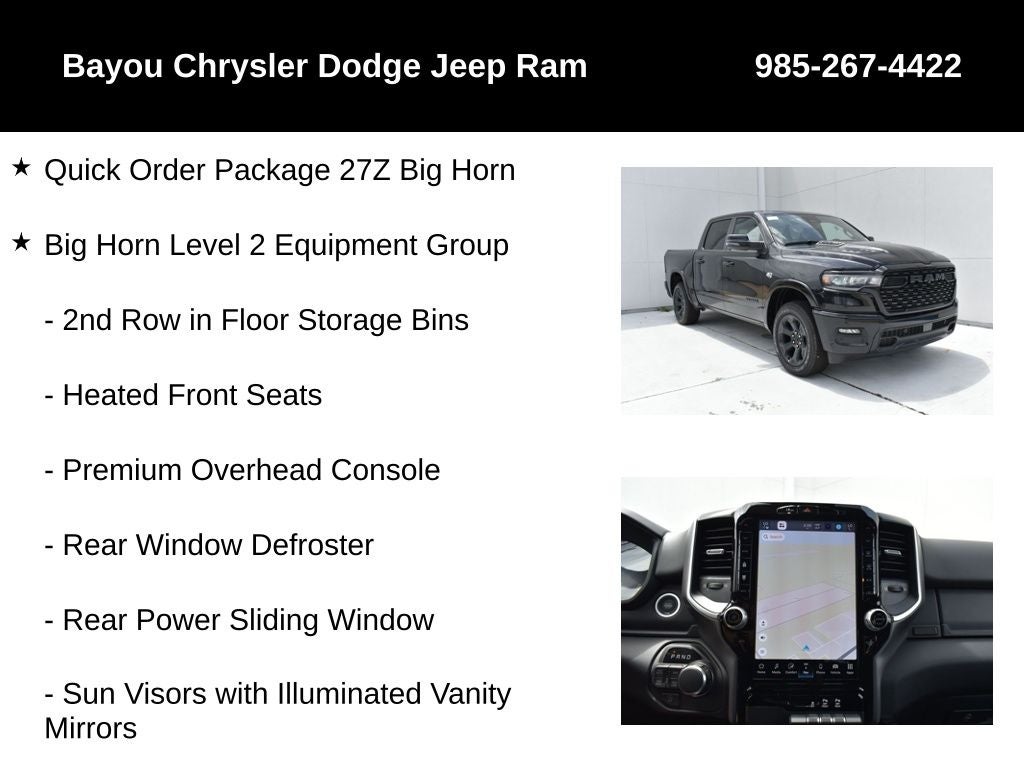 2026 RAM Ram 1500 RAM 1500 BIG HORN CREW CAB 4X4 5'7' BOX