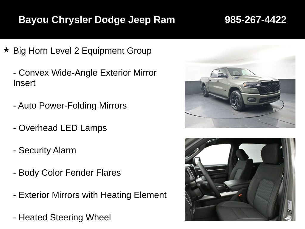 2026 RAM Ram 1500 RAM 1500 BIG HORN CREW CAB 4X4 5'7' BOX