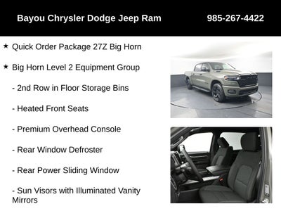 2026 RAM Ram 1500 RAM 1500 BIG HORN CREW CAB 4X4 5'7' BOX