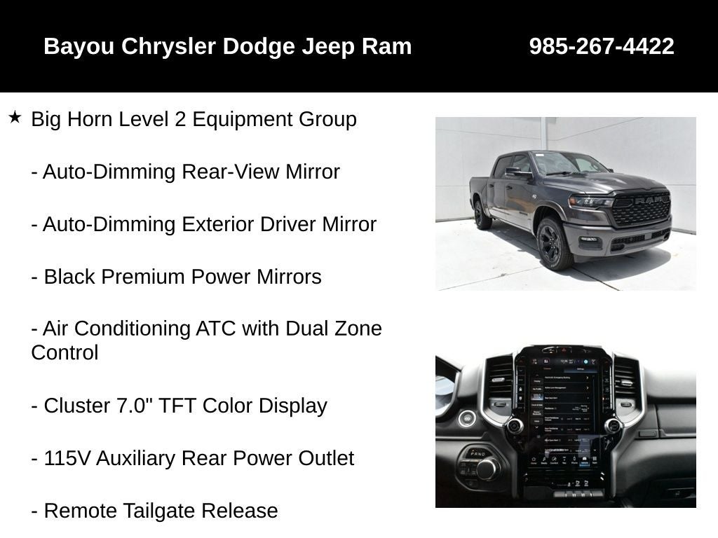 2026 RAM Ram 1500 RAM 1500 BIG HORN CREW CAB 4X4 5'7' BOX