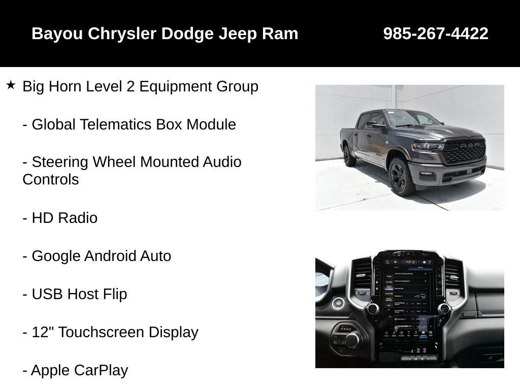 2026 RAM Ram 1500 RAM 1500 BIG HORN CREW CAB 4X4 5'7' BOX