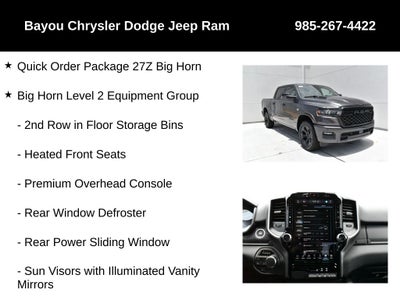 2026 RAM Ram 1500 RAM 1500 BIG HORN CREW CAB 4X4 5'7' BOX