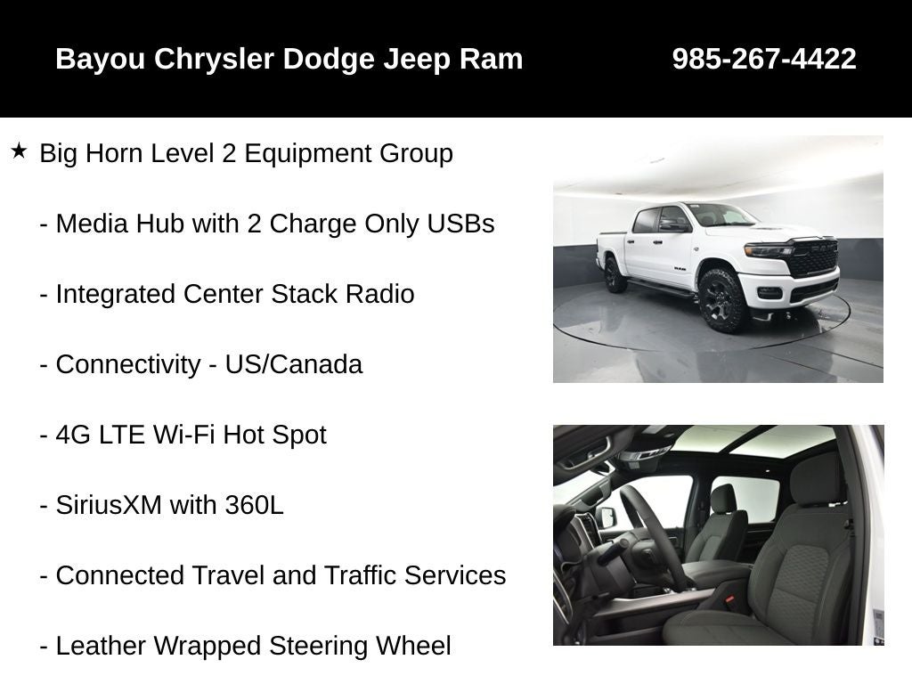 2026 RAM Ram 1500 RAM 1500 BIG HORN CREW CAB 4X4 5'7' BOX