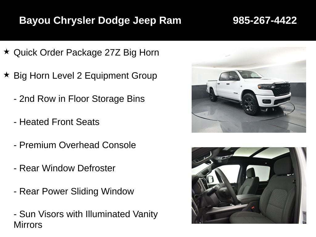 2026 RAM Ram 1500 RAM 1500 BIG HORN CREW CAB 4X4 5'7' BOX