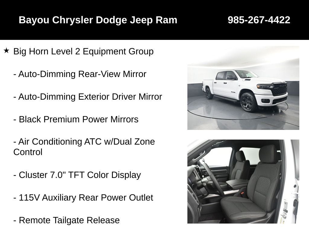 2026 RAM Ram 1500 RAM 1500 BIG HORN CREW CAB 4X4 5'7' BOX