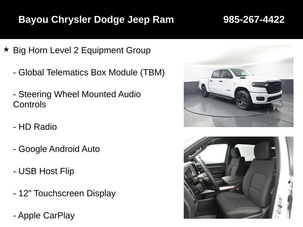 2026 RAM Ram 1500 RAM 1500 BIG HORN CREW CAB 4X4 5'7' BOX