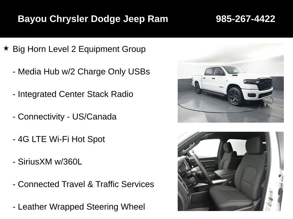 2026 RAM Ram 1500 RAM 1500 BIG HORN CREW CAB 4X4 5'7' BOX