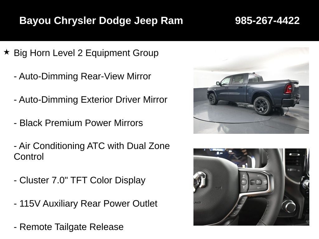2026 RAM Ram 1500 RAM 1500 BIG HORN CREW CAB 4X4 5'7' BOX