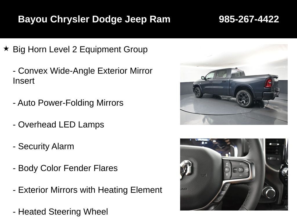 2026 RAM Ram 1500 RAM 1500 BIG HORN CREW CAB 4X4 5'7' BOX