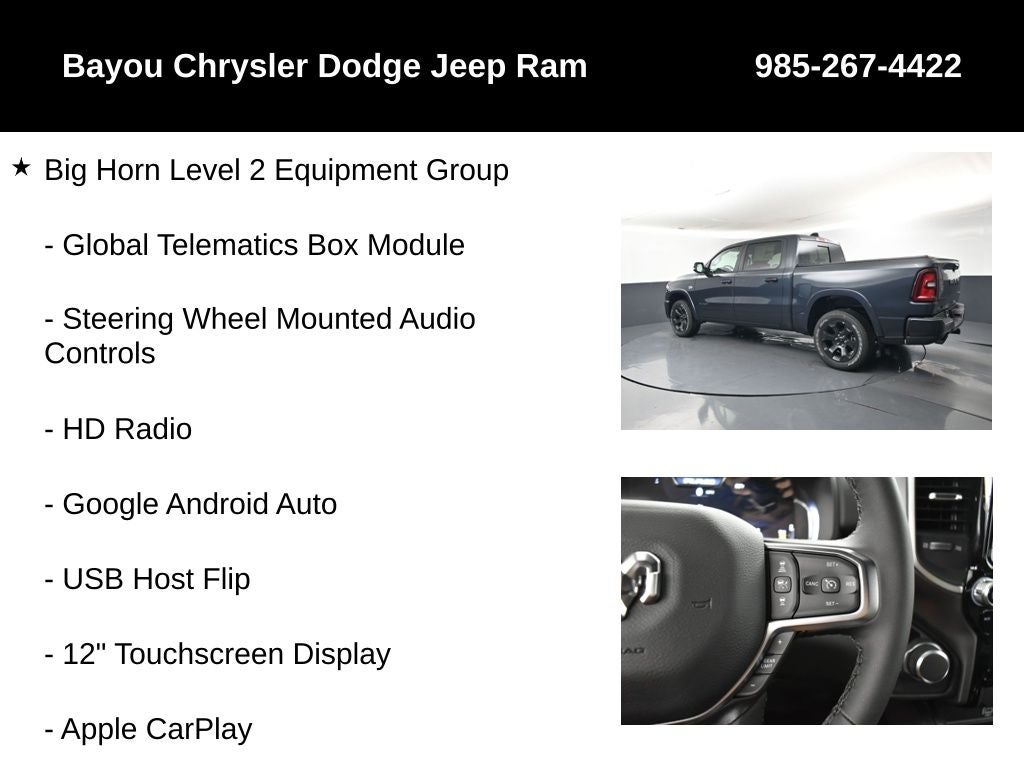 2026 RAM Ram 1500 RAM 1500 BIG HORN CREW CAB 4X4 5'7' BOX