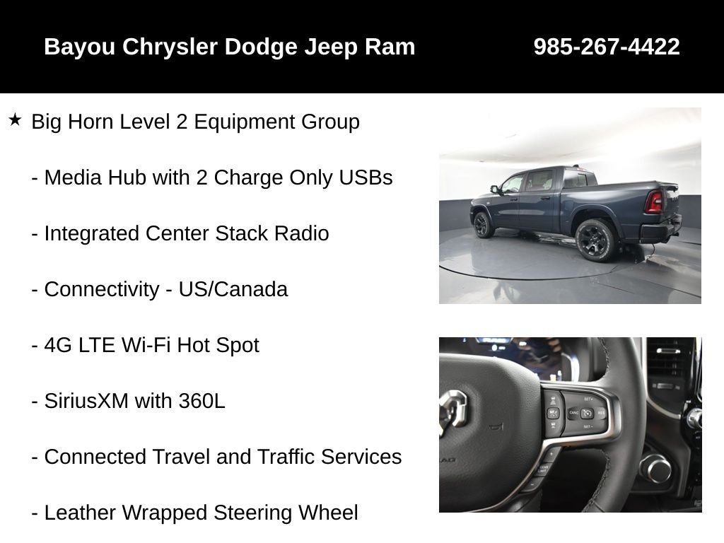 2026 RAM Ram 1500 RAM 1500 BIG HORN CREW CAB 4X4 5'7' BOX