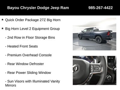 2026 RAM Ram 1500 RAM 1500 BIG HORN CREW CAB 4X4 5'7' BOX