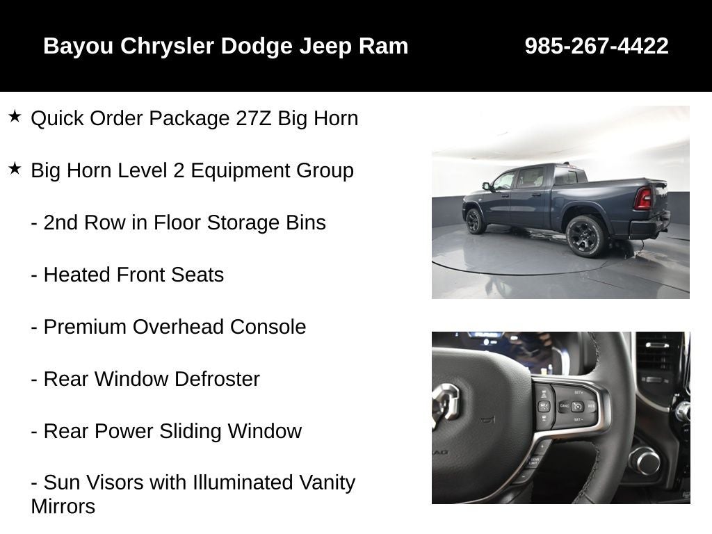2026 RAM Ram 1500 RAM 1500 BIG HORN CREW CAB 4X4 5'7' BOX