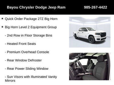 2026 RAM 1500 RAM 1500 BIG HORN CREW CAB 4X4 5'7' BOX