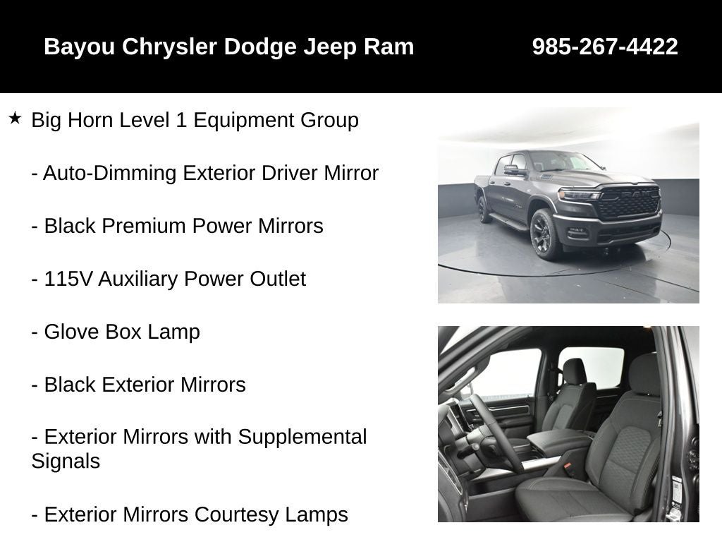 2026 RAM Ram 1500 RAM 1500 BIG HORN CREW CAB 4X4 5'7' BOX