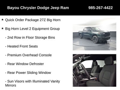 2026 RAM Ram 1500 RAM 1500 BIG HORN CREW CAB 4X4 5'7' BOX