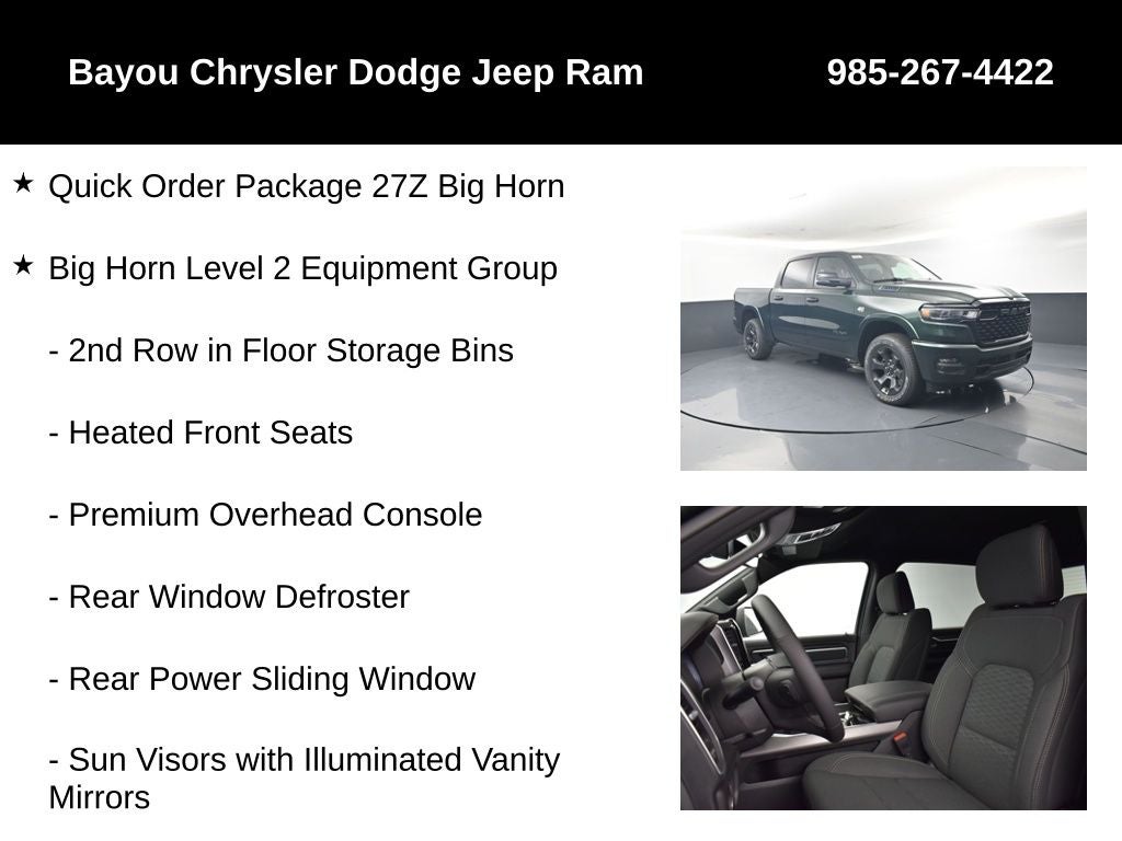 2026 RAM Ram 1500 RAM 1500 BIG HORN CREW CAB 4X4 5'7' BOX