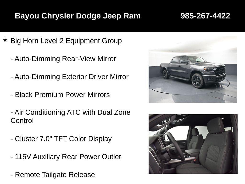 2026 RAM Ram 1500 RAM 1500 BIG HORN CREW CAB 4X4 5'7' BOX