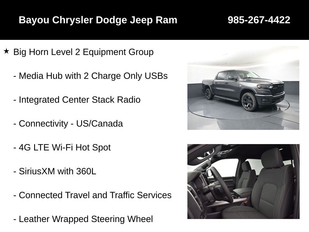 2026 RAM Ram 1500 RAM 1500 BIG HORN CREW CAB 4X4 5'7' BOX