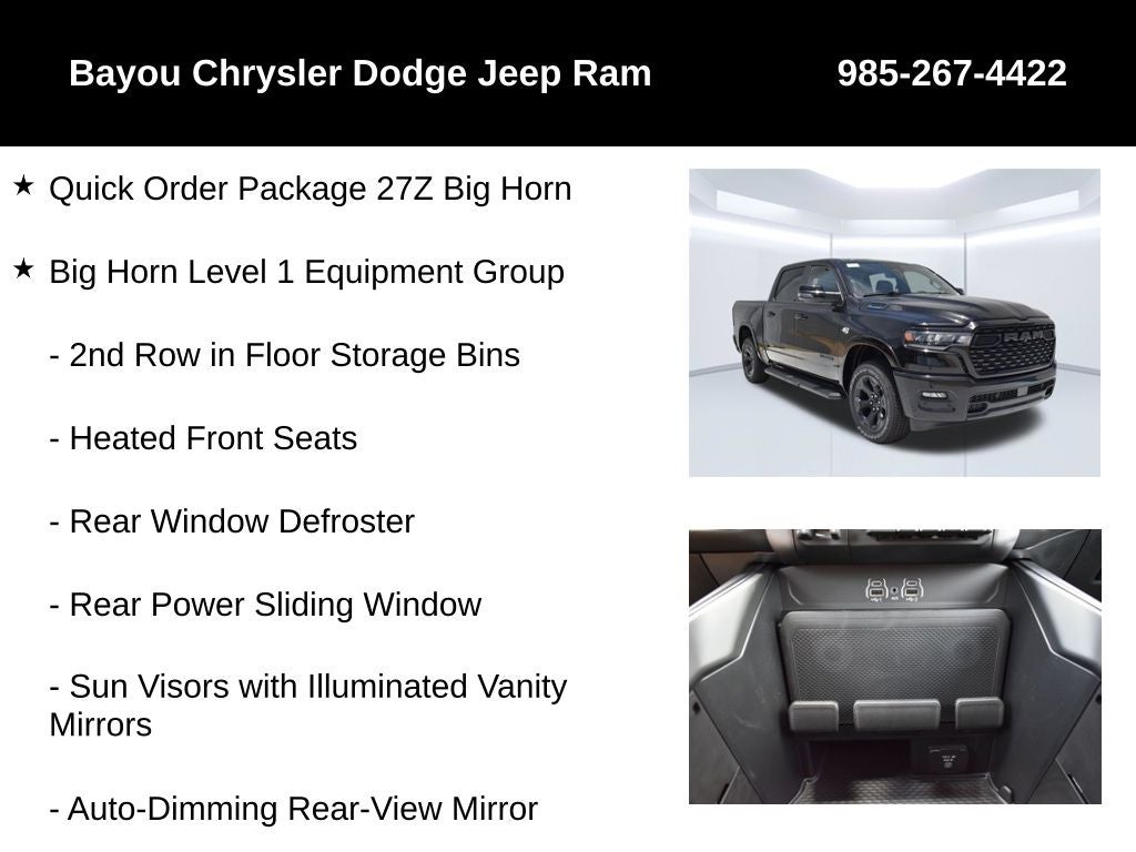 2026 RAM Ram 1500 RAM 1500 BIG HORN CREW CAB 4X4 5'7' BOX