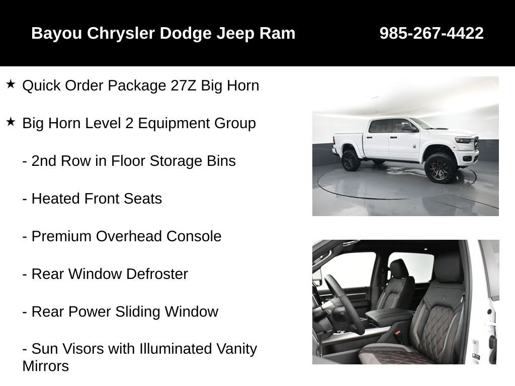 2026 RAM Ram 1500 RAM 1500 BIG HORN CREW CAB 4X4 5'7' BOX
