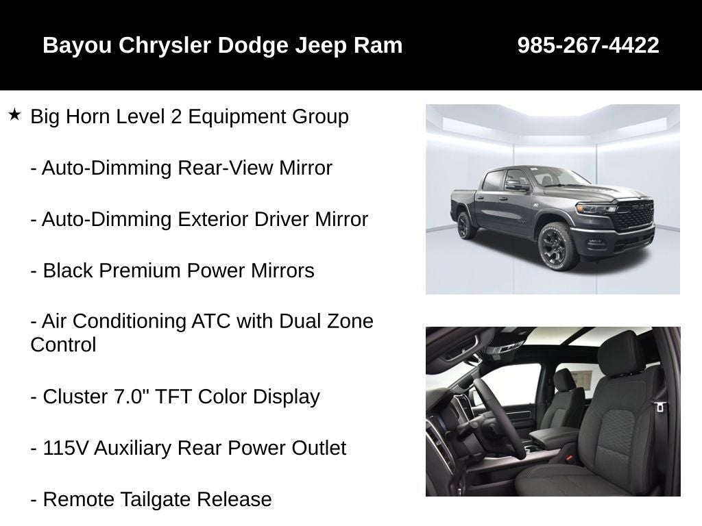 2026 RAM 1500 RAM 1500 BIG HORN CREW CAB 4X4 5'7' BOX