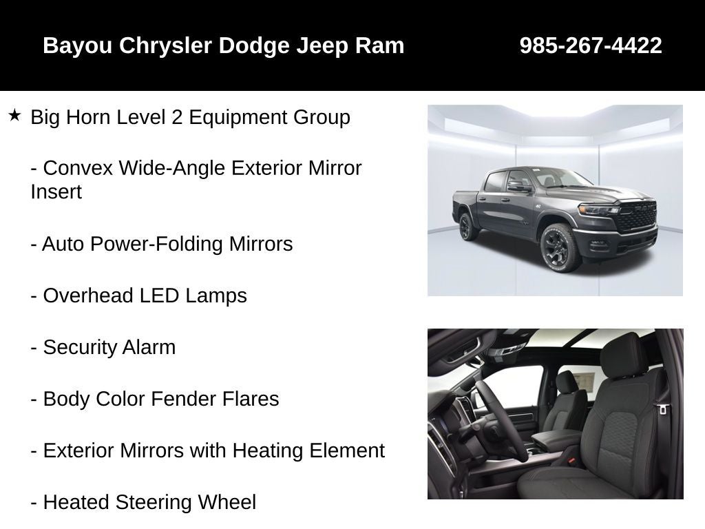 2026 RAM 1500 RAM 1500 BIG HORN CREW CAB 4X4 5'7' BOX