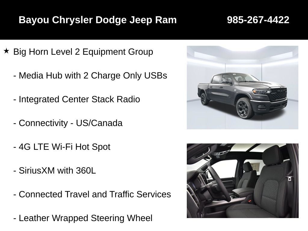 2026 RAM 1500 RAM 1500 BIG HORN CREW CAB 4X4 5'7' BOX